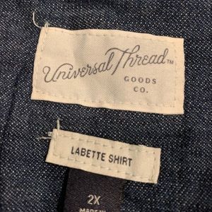 Women’s 2x blue jean shirt